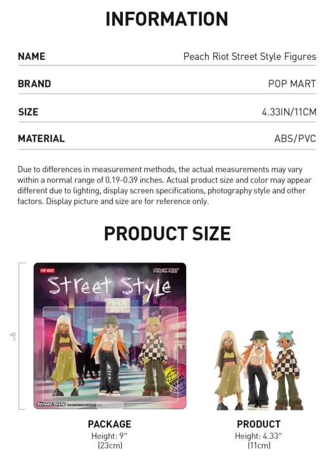 Figurines de style urbain Peach Riot