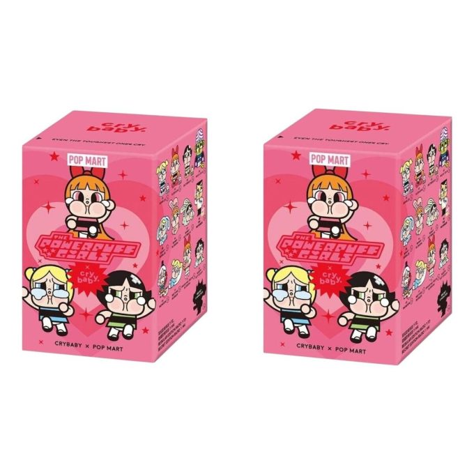Figurines en vinyle Pop Mart x Powerpuff Girls CryBaby, coffret scellé (2 boîtes aveugles)