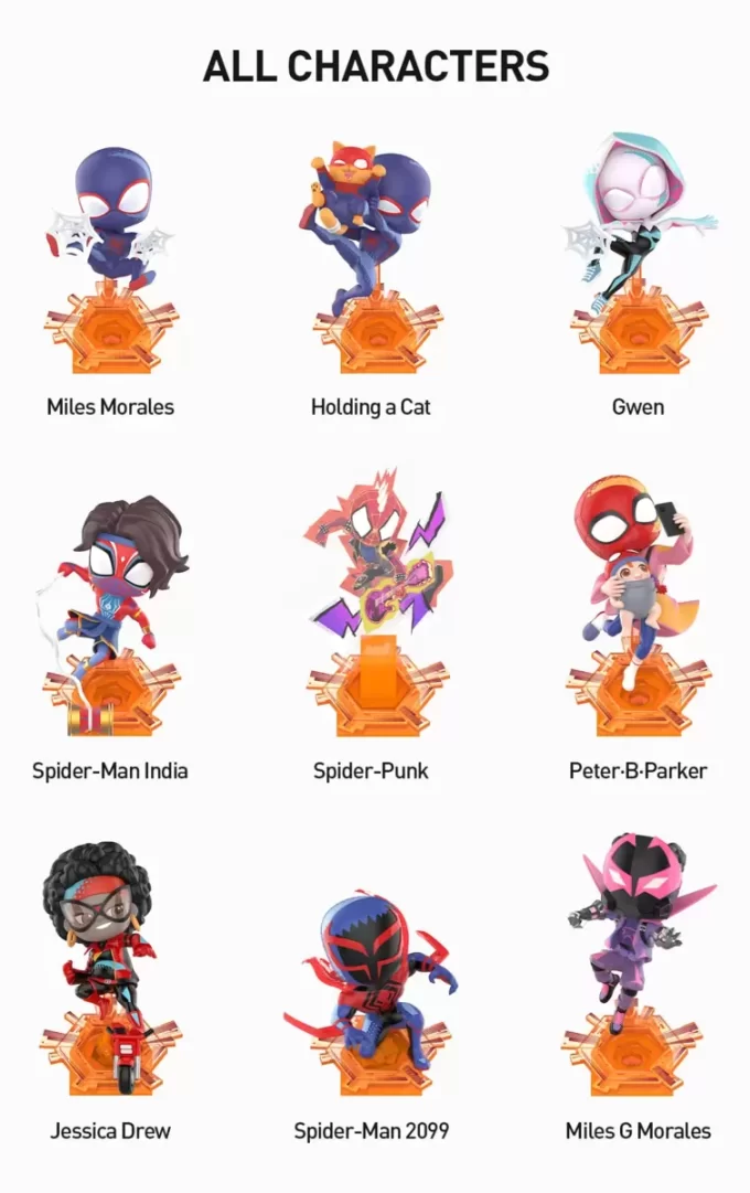 Figurines Marvel Spider-Man de la série Spider-Verse Figurines Marvel Spider-Man de la série Spider-Verse
