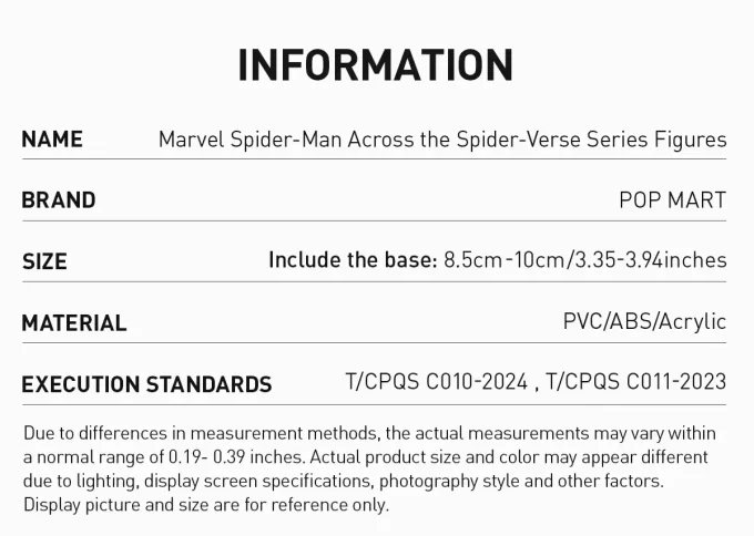Figurines Marvel Spider-Man de la série Spider-Verse Figurines Marvel Spider-Man de la série Spider-Verse