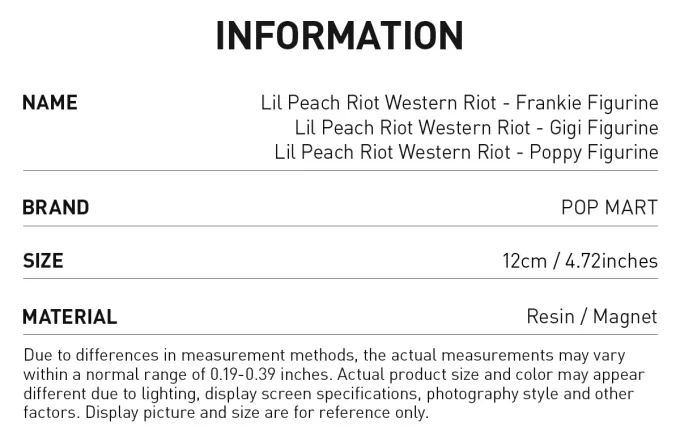 Figurines Western Riot de Lil Peach Riot