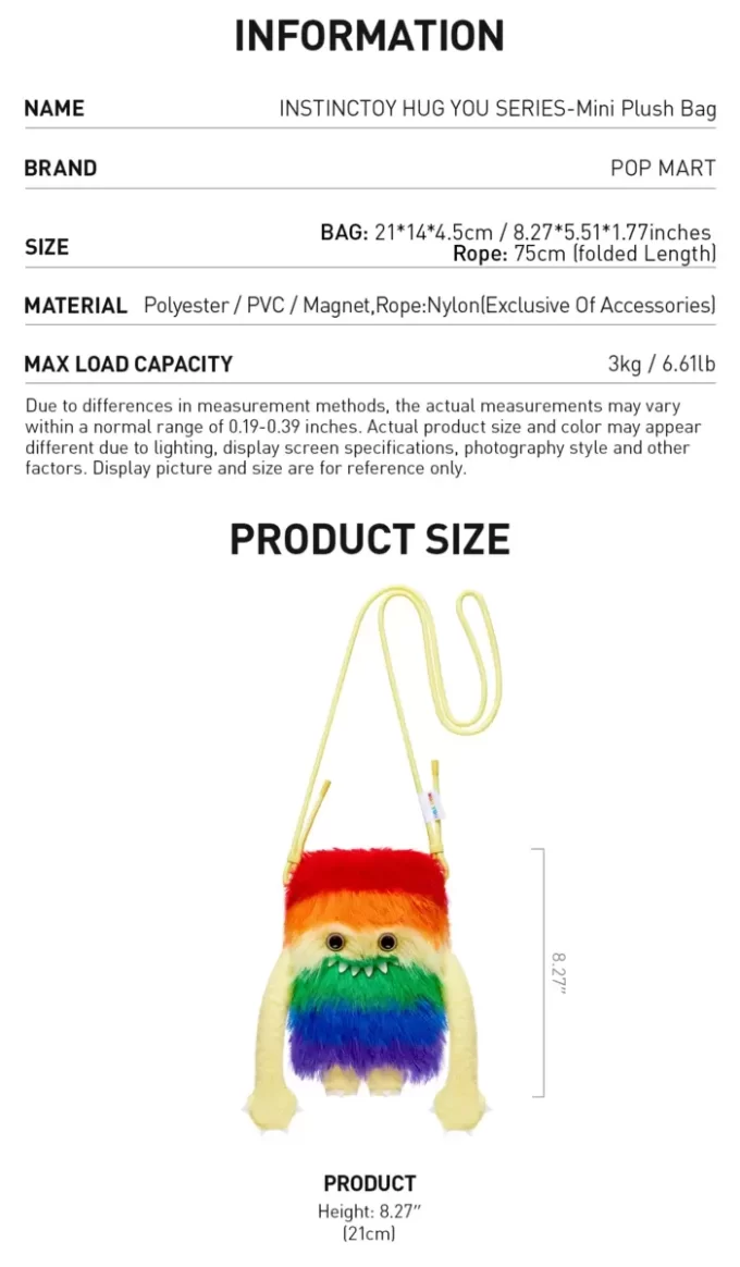 INSTINCTOY HUG YOU SERIES – Mini sac en peluche INSTINCTOY HUG YOU SERIES – Mini sac en peluche