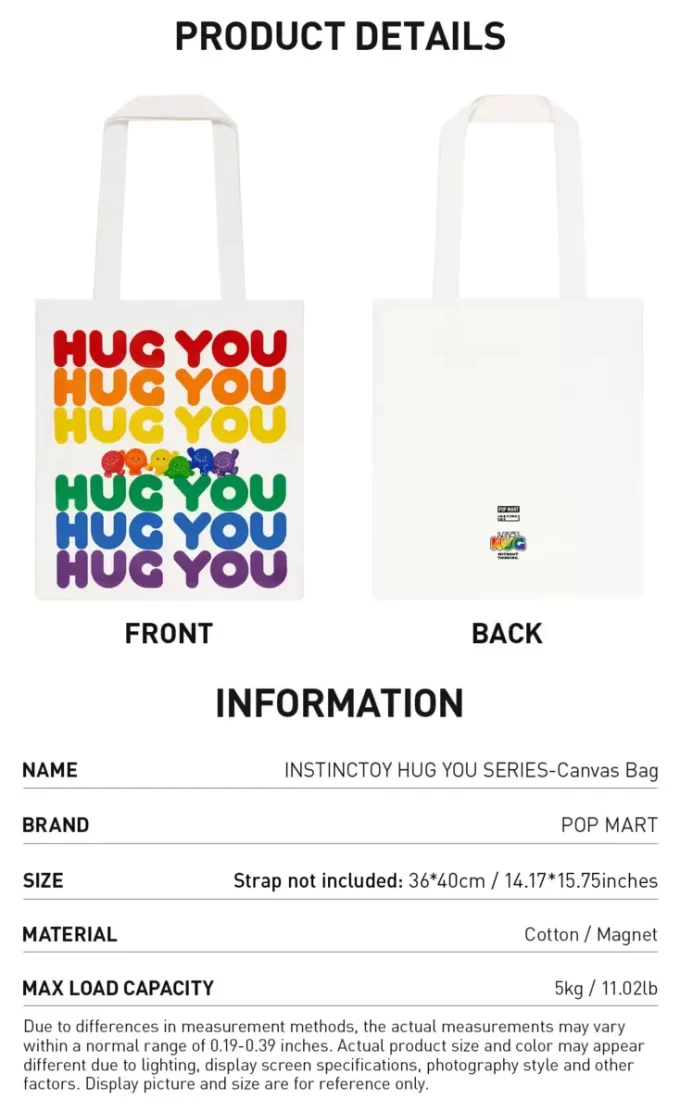 INSTINCTOY HUG YOU SERIES – Sac en toile