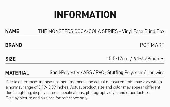 LA SÉRIE MONSTRES COCA-COLA – Boîte aveugle en vinyle LA SÉRIE MONSTRES COCA-COLA – Boîte aveugle en vinyle