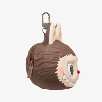 LABUBU Originals – Étui pour écouteurs en silicone marron