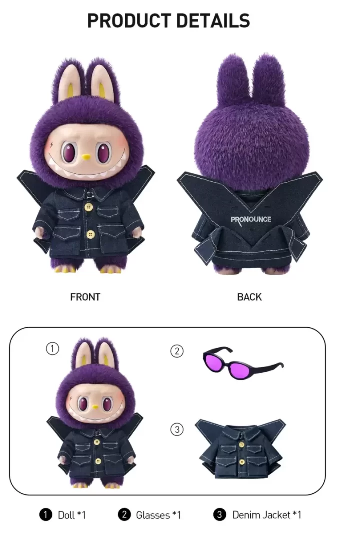 LABUBU × PRONOUNCE – Poupée en peluche en vinyle WINGS OF FANTASY LABUBU × PRONOUNCE – Poupée en peluche en vinyle WINGS OF FANTASY