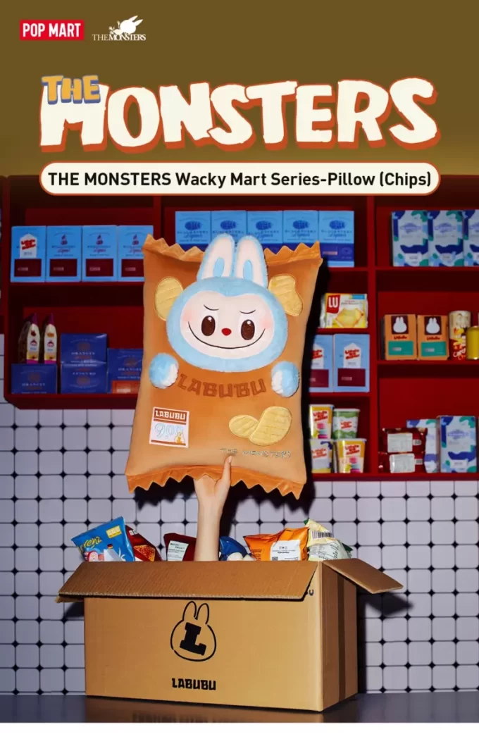 LES MONSTRES Série Wacky Mart – Oreiller (Chips)