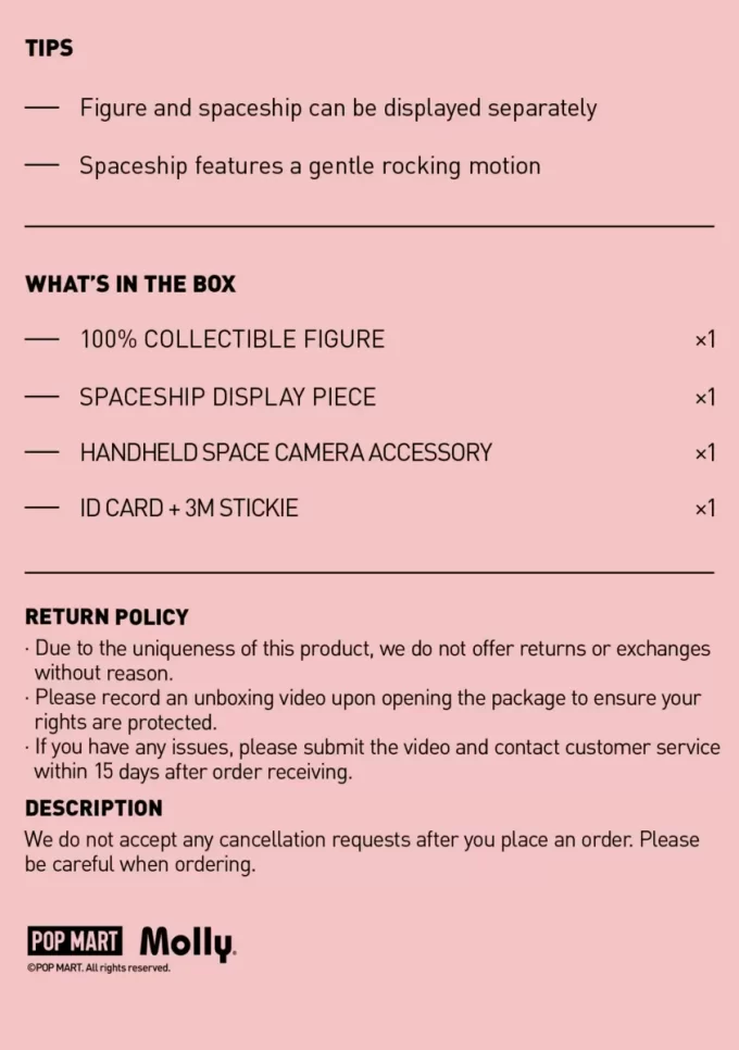 MEGA SPACE MOLLY Série 100% Blooming – Rose