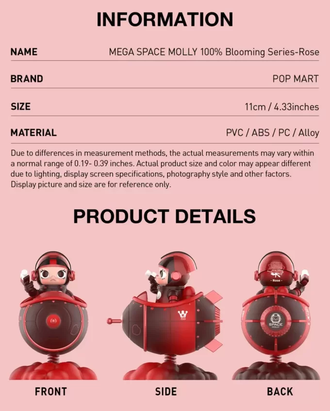 MEGA SPACE MOLLY Série 100% Blooming – Rose