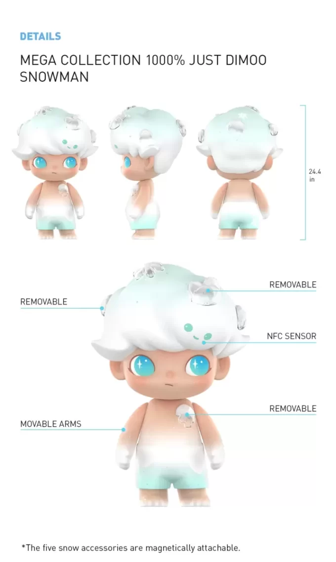 MÉGA COLLECTION 1000% JUST DIMOO Bonhomme de neige MÉGA COLLECTION 1000% JUST DIMOO Bonhomme de neige