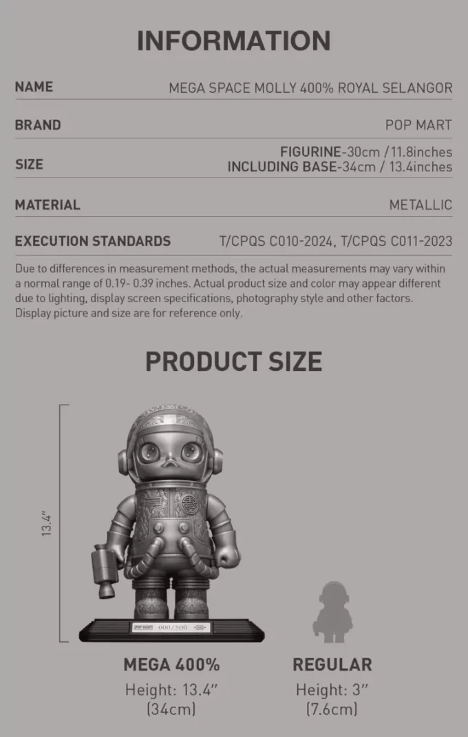 MÉGA ESPACE MOLLY 400% Royal Selangor
