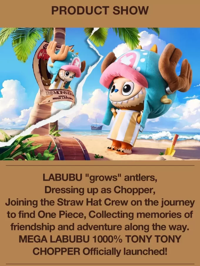 [Scannez pour acheter] MEGA LABUBU 1000% TONY TONY CHOPPER