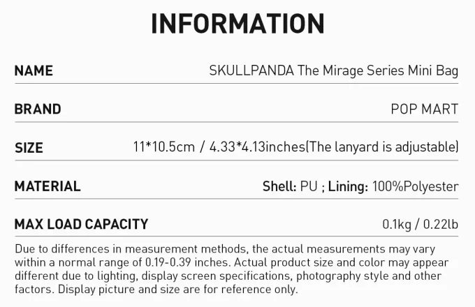 Mini sac SKULLPANDA The Mirage Series