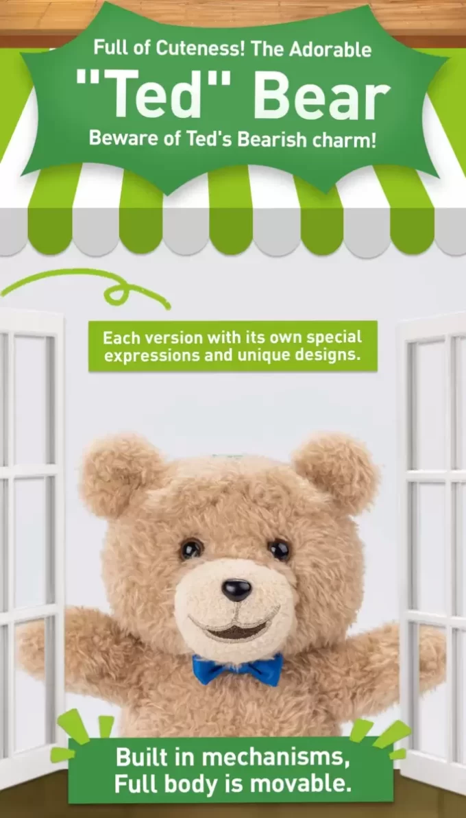 Pendentif en peluche d’action Teddy Bear Ted2 Pendentif en peluche d’action Teddy Bear Ted2