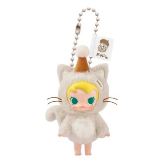 Pendentif en peluche en vinyle Baby Molly Pocket Friends « C&rsquo;est l&rsquo;heure du goûter »