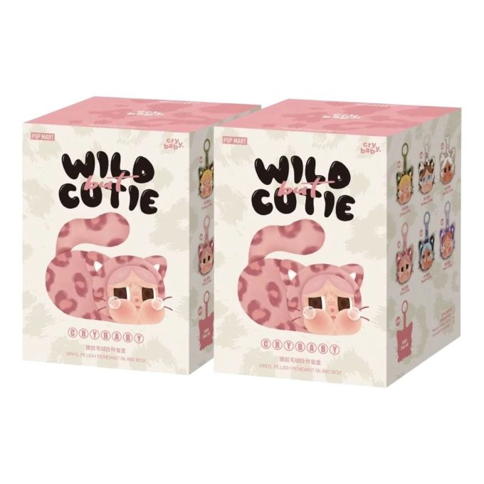 Pendentif en peluche en vinyle Crybaby Wild but Cutie, coffret scellé (2 boîtes aveugles)