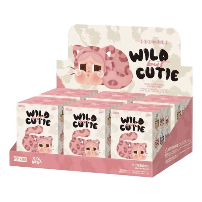 Pendentif en peluche en vinyle Crybaby Wild but Cutie, coffret scellé (6 boîtes aveugles)