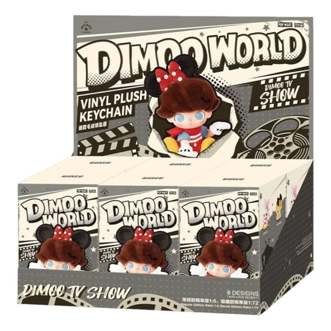 Pendentif en peluche en vinyle Disney Dimoo World, coffret scellé (6 boîtes aveugles)