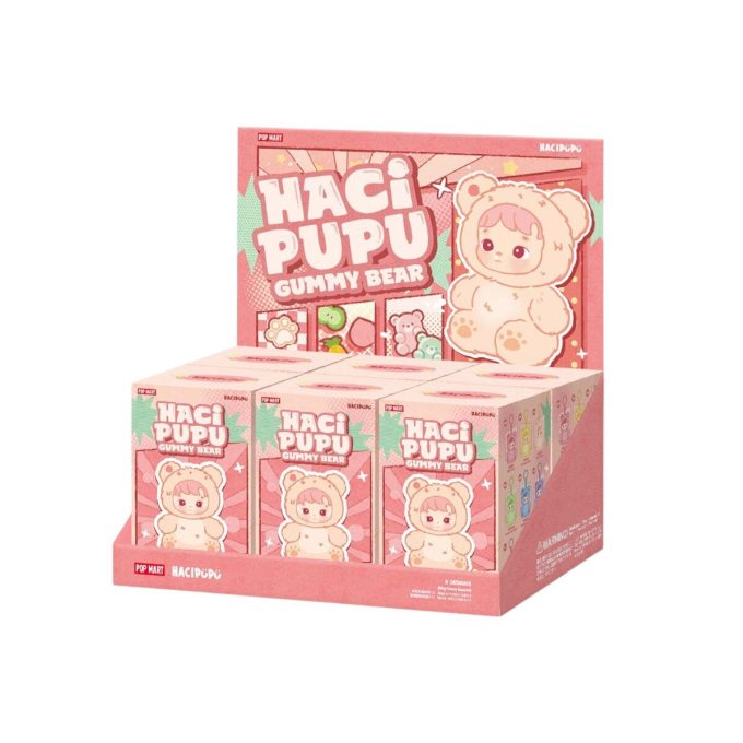 Pendentif en peluche en vinyle Hacipupu Gummy Bear, coffret scellé (6 boîtes aveugles)