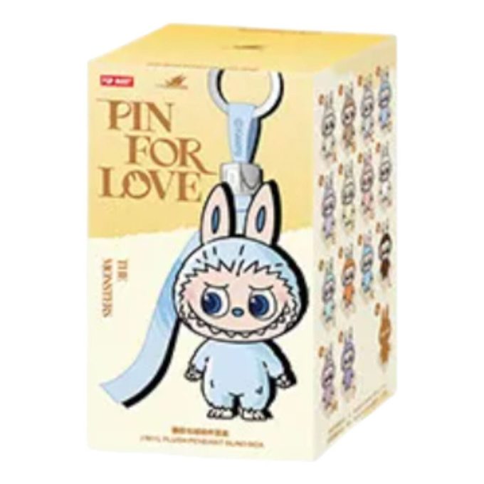 Pendentif en peluche Labubu Pin for Love, étui scellé (A-M) (1 boîte aveugle)