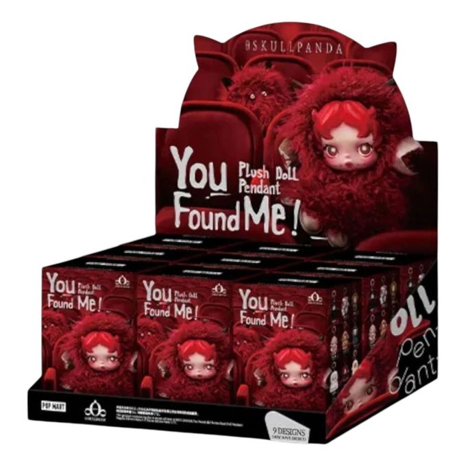 Pendentif en peluche Skullpanda You Found Me, coffret scellé (9 boîtes aveugles)