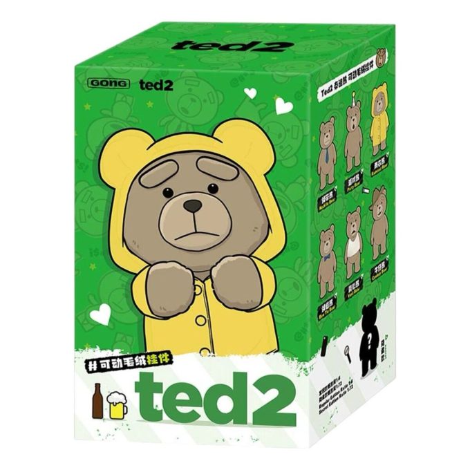 Pendentif en peluche Ted2 Teddy Bear Action, étui scellé (1 boîte aveugle)