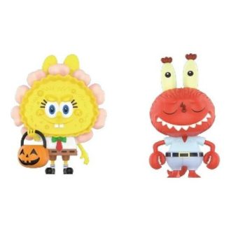 Pop Mart x Bob l&rsquo;éponge Les Monstres Labubu « Jack O Lantern et M. Krabs x Zimomo »