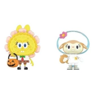 Pop Mart x Bob l&rsquo;éponge Les Monstres Labubu « Jack O Lantern et Sandy Cheeks x Pato »