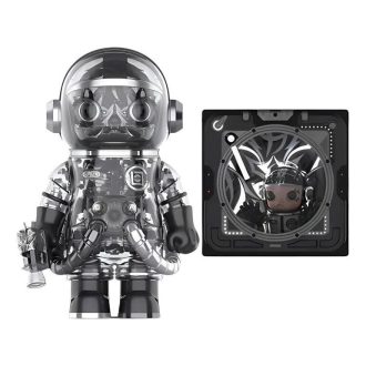Pop Mart x CLOT Mega Space Molly Black Alienegra Set 400% + Set de peinture stéréoscopique 3D