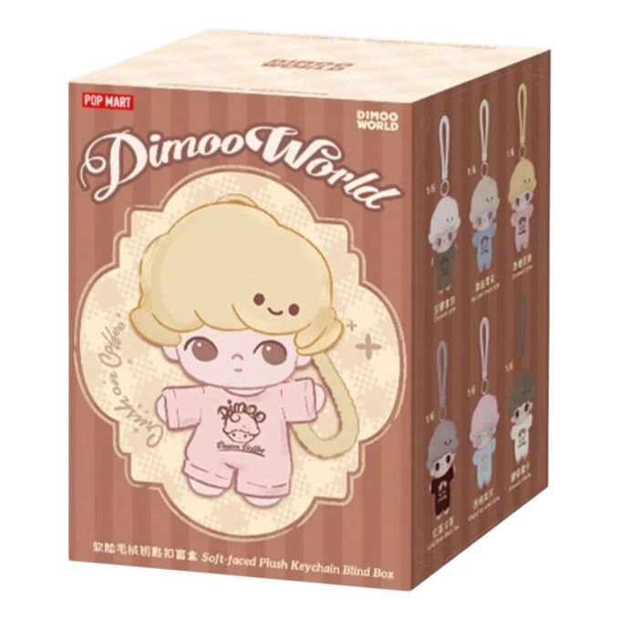 Porte-clés en peluche Dimoo Crush on Coffee, étui scellé (1 boîte aveugle)