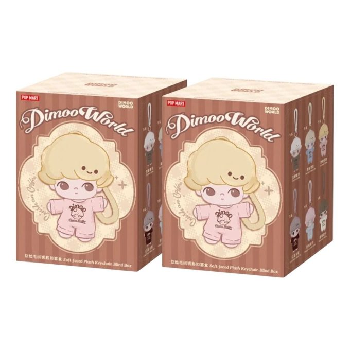 Porte-clés en peluche Dimoo Crush on Coffee, étui scellé (2 boîtes aveugles)
