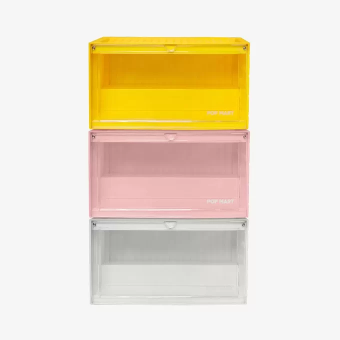 Présentoir lumineux POP MART (blanc, jaune et rose)