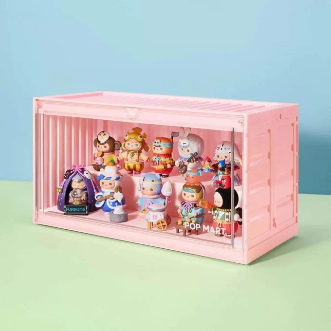 Présentoir lumineux POP MART (blanc, jaune et rose)