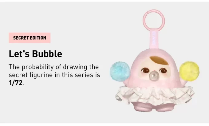 PUCKY BEANIE BUBBLE UP SERIES – Boîte surprise en peluche suspendue
