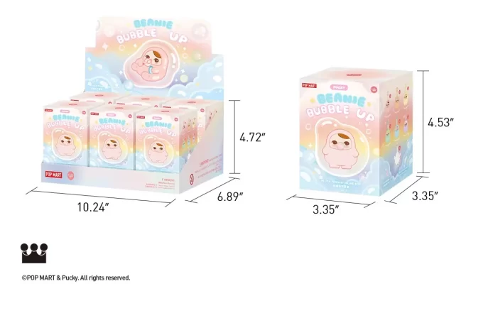 PUCKY BEANIE BUBBLE UP SERIES – Boîte surprise en peluche suspendue