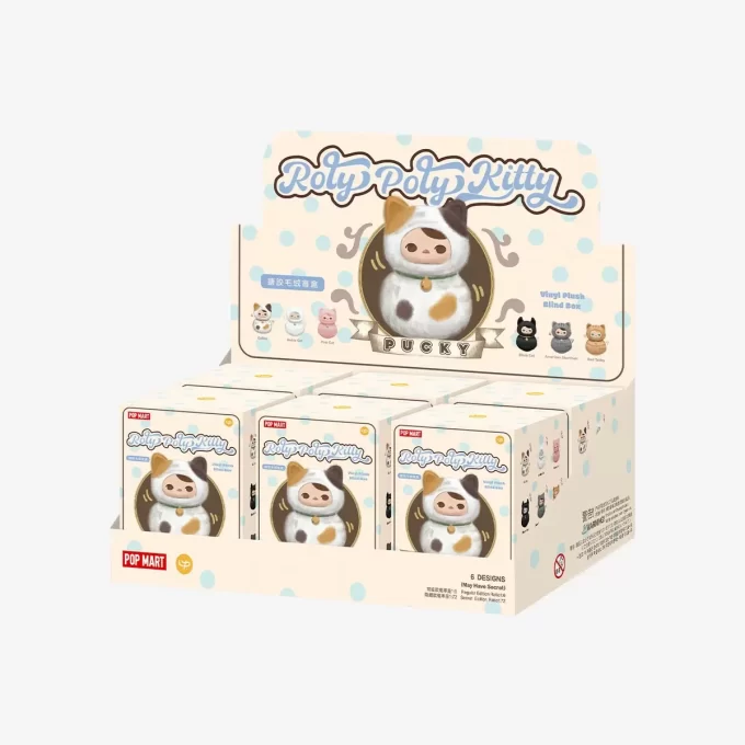 PUCKY Roly-Poly Kitty Series – Peluche en vinyle dans une boîte aveugle