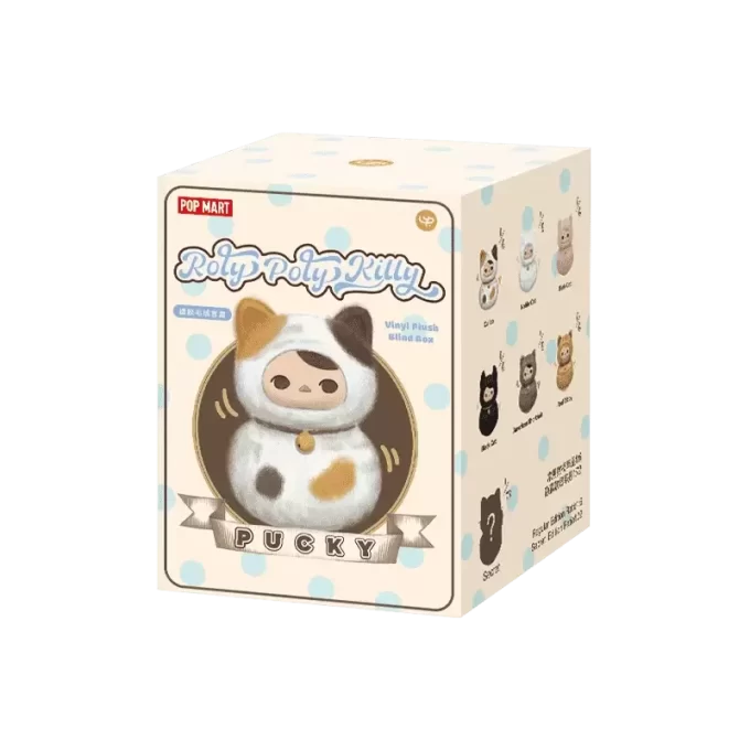 PUCKY Roly-Poly Kitty Series – Peluche en vinyle dans une boîte aveugle