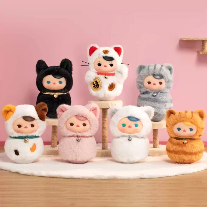 PUCKY Roly-Poly Kitty Series – Peluche en vinyle dans une boîte aveugle