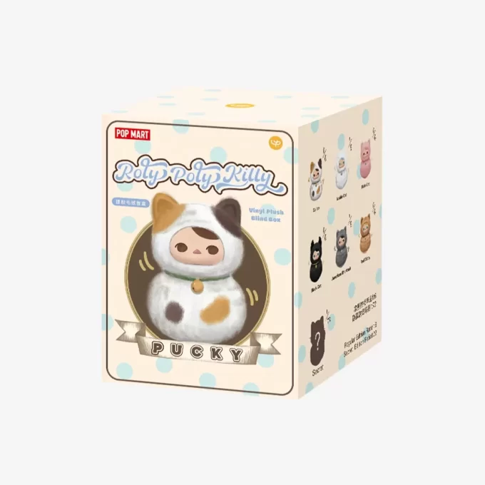 PUCKY Roly-Poly Kitty Series – Peluche en vinyle dans une boîte aveugle