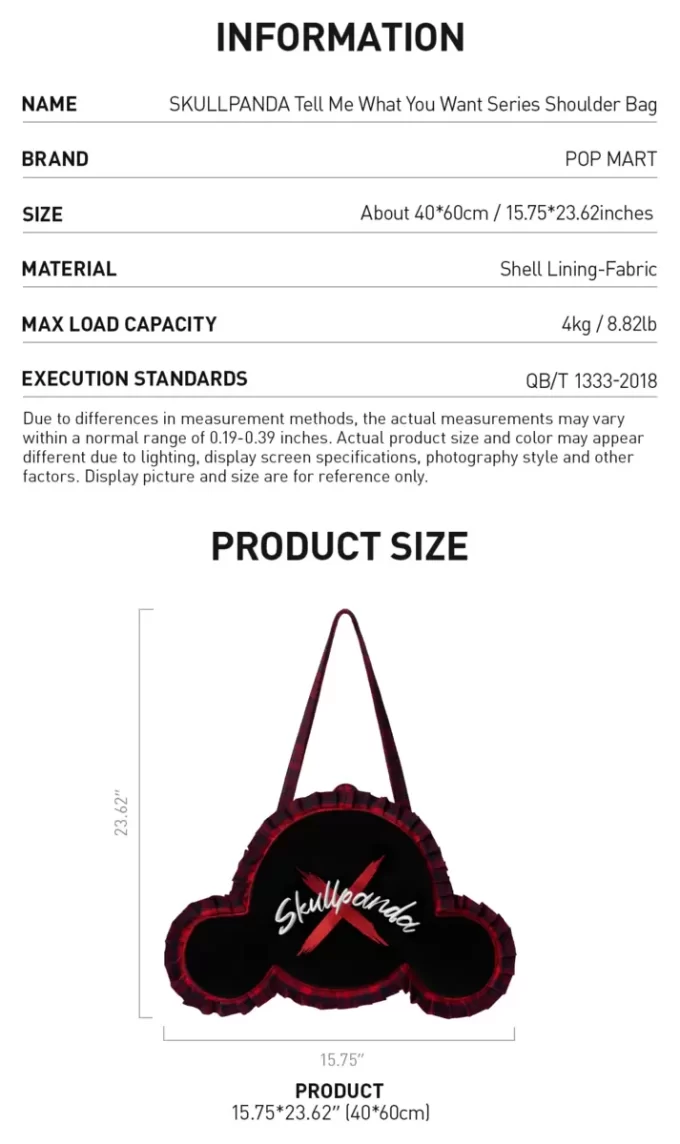 Sac à bandoulière SKULLPANDA Tell Me What You Want Series