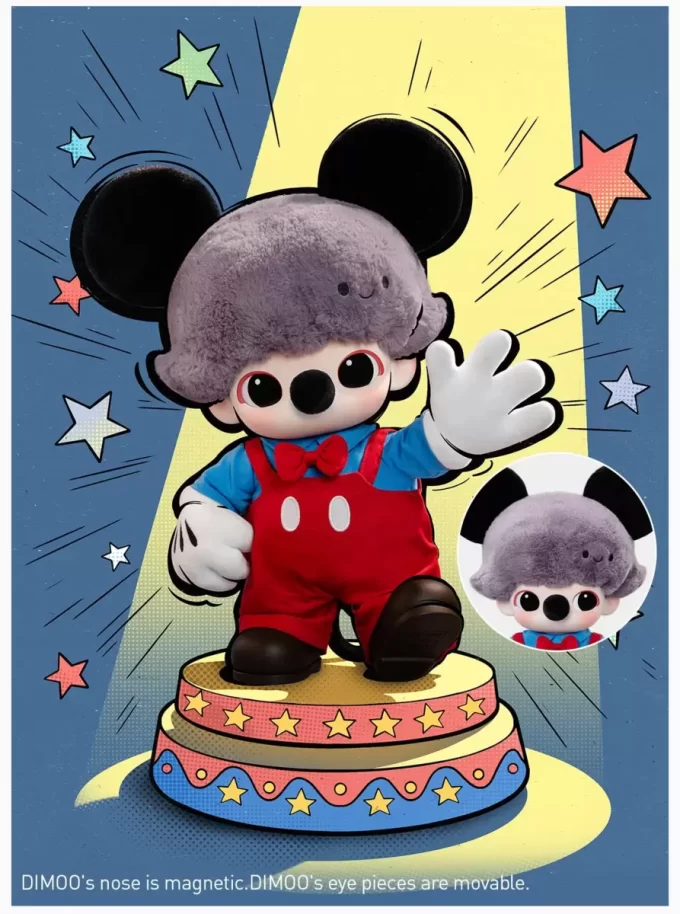 Sac en peluche en vinyle Mickey de la série DIMOO WORLD × DISNEY