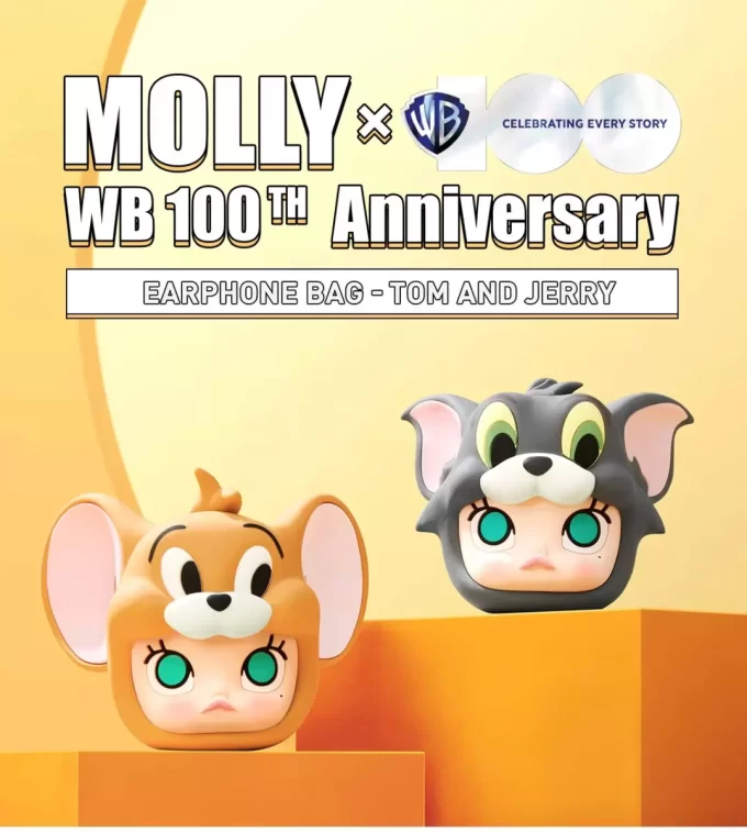 Sacoche pour écouteurs MOLLY X Warner Bros. 100e anniversaire (Tom et Jerry)