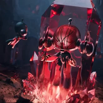 MEGA α SKULLPANDA 1000% Cristal Rouge