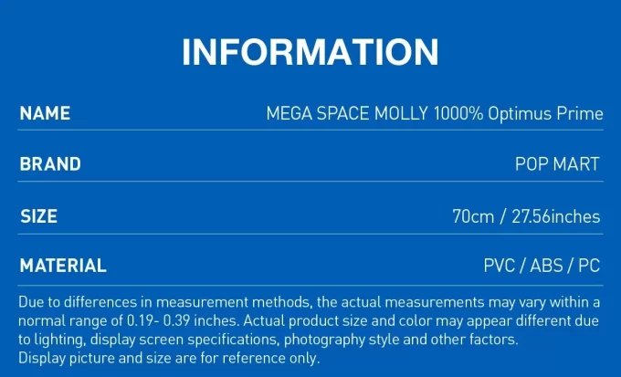 MÉGA ESPACE MOLLY 1000% OPTIMUS PRIME MÉGA ESPACE MOLLY 1000% OPTIMUS PRIME
