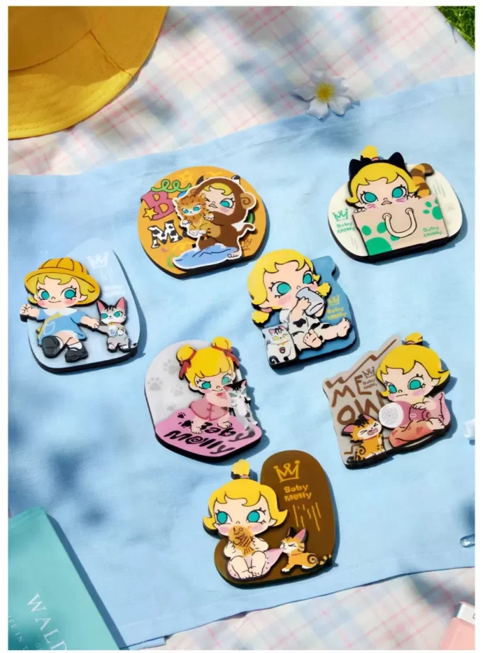 Série Baby Molly et Baby Tabby – Boîte aveugle aimantée pour réfrigérateur Série Baby Molly et Baby Tabby – Boîte aveugle aimantée pour réfrigérateur