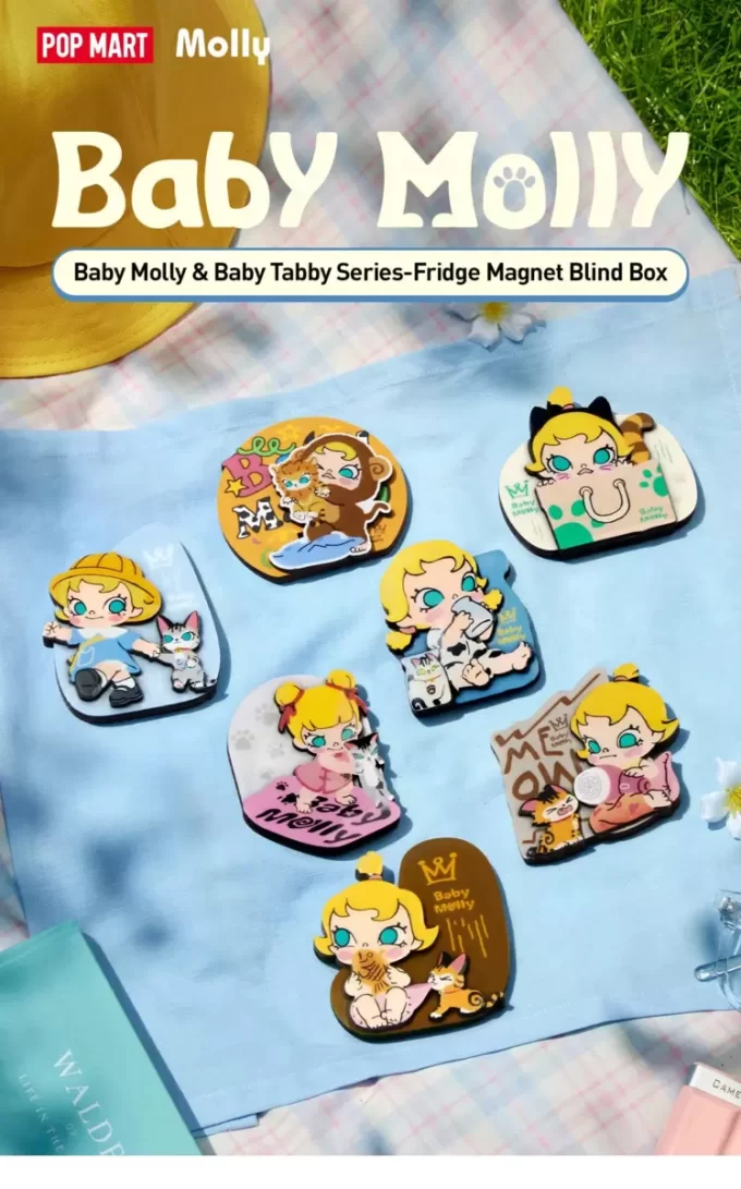 Série Baby Molly et Baby Tabby – Boîte aveugle aimantée pour réfrigérateur Série Baby Molly et Baby Tabby – Boîte aveugle aimantée pour réfrigérateur
