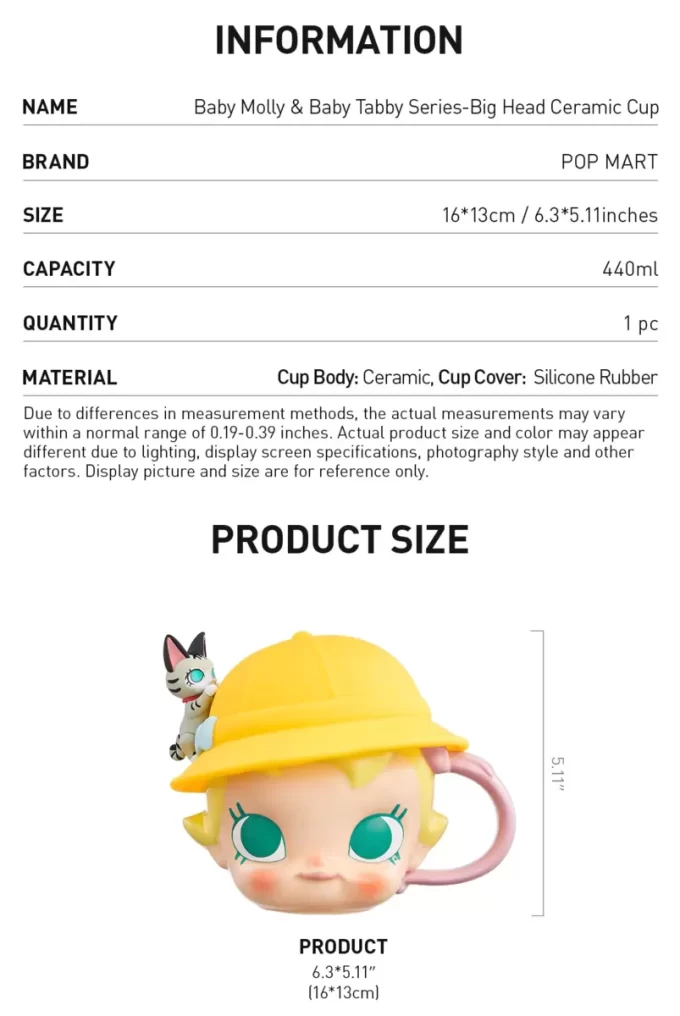 Série Baby Molly et Baby Tabby – Tasse en céramique à grosse tête Série Baby Molly et Baby Tabby – Tasse en céramique à grosse tête