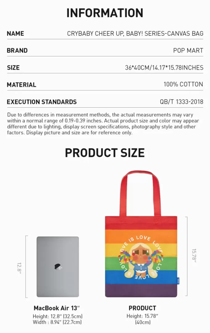 Série CRYBABY, RÉVEILLE-TOI, BÉBÉ ! – Sac en toile