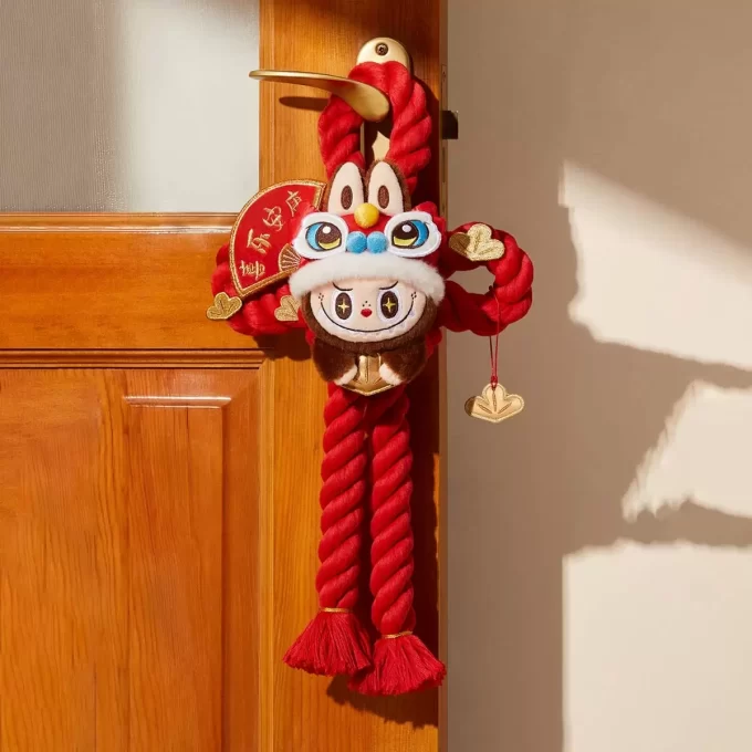 Série de célébrations du Nouvel An de Wealthy Snake – Décoration de porte en peluche LABUBU