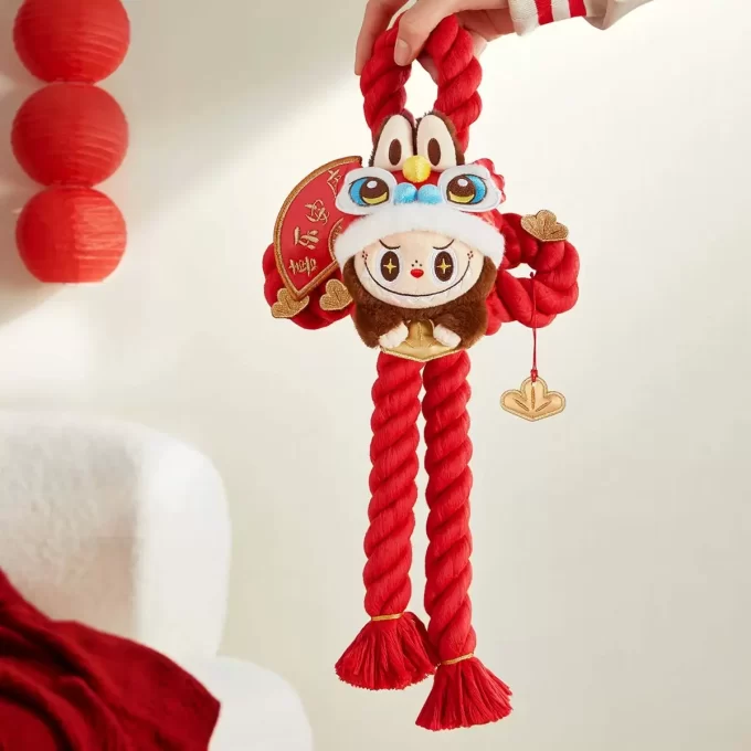 Série de célébrations du Nouvel An de Wealthy Snake – Décoration de porte en peluche LABUBU